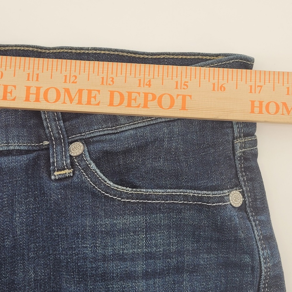 Rock & Republic Berlin Jeans 16M Blue Embroidered Pocket Straight Leg Womens - Picture 4 of 8